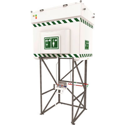 Hughes® Emergency Tank Shower w / Eye & Face Wash, support au sol, capacité de 528 gallons, 110V GP