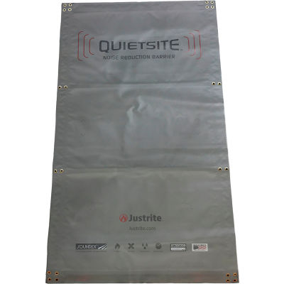 Panneau de mur antibruit Justrite® QuietSite™, 96 » x 1 » x 48 », Gris