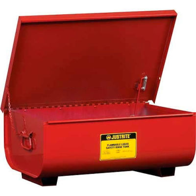 Réservoir de rinçage haut Justrite banc, 27311 11 gallons, rouge,