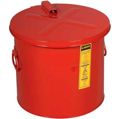 Cuve d’immersion Justrite, 8 27608-Gallon, rouge,