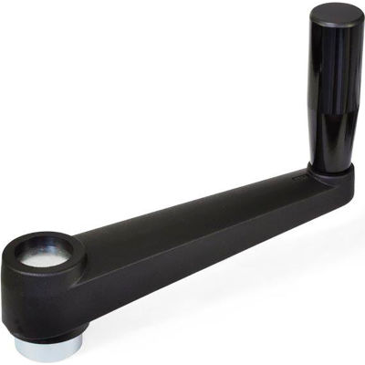 J.W. Winco MV-M Crank Handles, Nylon Plastic, Revolving Handle, Pilot Hole - 6mm, M8 Handle, 5.12"L