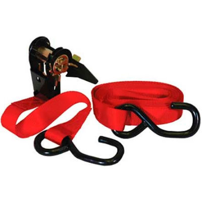 K-Tool 73861 900 Lb. Capacity Ratcheting Tie Down 1" x 13' Forged Hooks