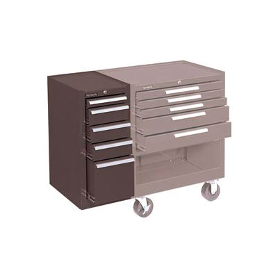 Kennedy® 205XB K2000 Series 13-5/8"W X 20"D X 29"H 5 Drawer Brown Hang-On Side Cabinet