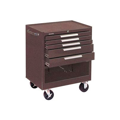 Kennedy® 295XB K2000 Series 29"W X 20"D X 35"H 5 Drawer Brown Roller Cabinet