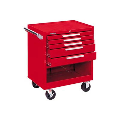 Kennedy® 295XR K2000 Series 29"W X 20"D X 35"H 5 Drawer Red Roller Cabinet