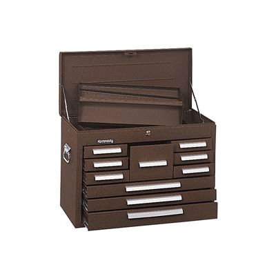 Kennedy® 360B Signature Series 26-1/8"W X 12-1/16"D X 18-7/8"H 10 Drawer Brown Mechanics Chest