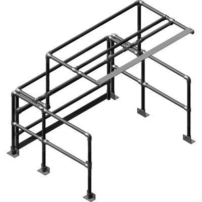 Kee Safety® Pivot Steel Mezzanine Pallet Gate, standard, 72"L x 60"P x 78"H Clearance