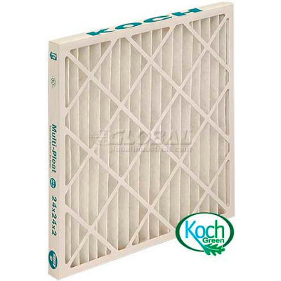 Filtre Koch Filtre™ plissé vert, 20 x 20 x 2 », MERV 13, haute capacité - Qté par paquet : 12
