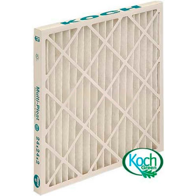 Filtre Koch Filtre™ plissé vert, 16 x 25 x 4 », MERV 13, haute capacité - Qté par paquet : 6