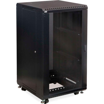 Kendall Howard™ 22U BOUVILLONS® Server Cabinet - Portes en verre/verre - 24 po de profondeur