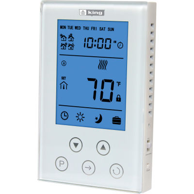 Ligne électrique King tension Thermostat Programmable K302PE bipolaire chaleur seulement 120/208/240 v 15 a
