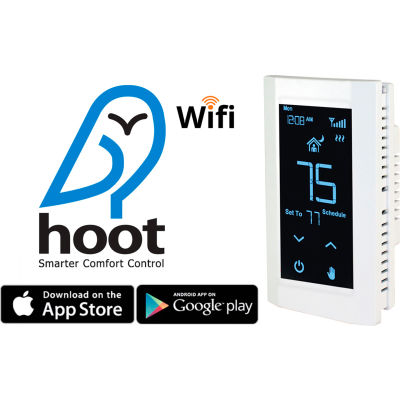 King Electric Hoot Wifi Thermostat électronique programmable, unipolaire, 120/208/240V, blanc