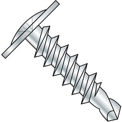 #8 x 1/2 Phillips modifiée Truss Head autoforeuse Scew Full Thread Zinc Bake - Paquet de 5000