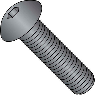 Douille à 10-24 x 5/8 fil grossier bouton tête vis à tête cylindrique - Noir - Paquet de 100
