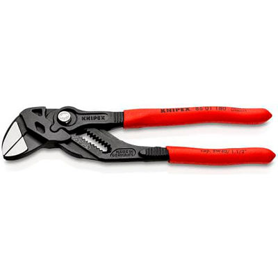 Clé à pince Knipex® avec tête polie et poignée revêtue de plastique, 7 « L