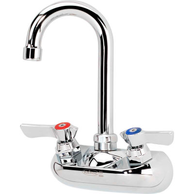 Krowne 10-400L - Série argent 4" Centre Wall Mount Faucet, 3-1/2" bec col de cygne