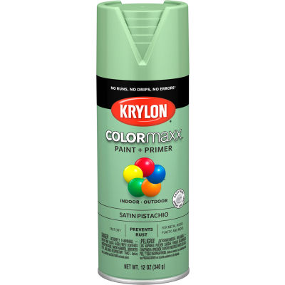 Krylon® Colormaxx™ Paint & Primer, 12 oz., Pistache satinée - Qté par paquet : 6