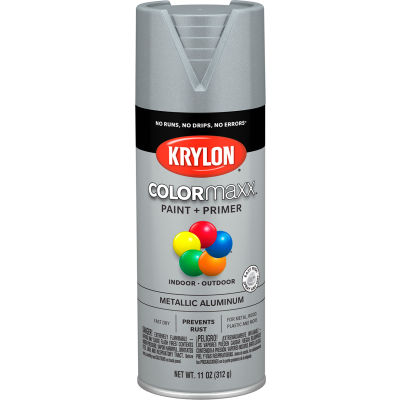 Krylon® Colormaxx™ Paint & Primer, 11 oz., Aluminium métallique - Qté par paquet : 6