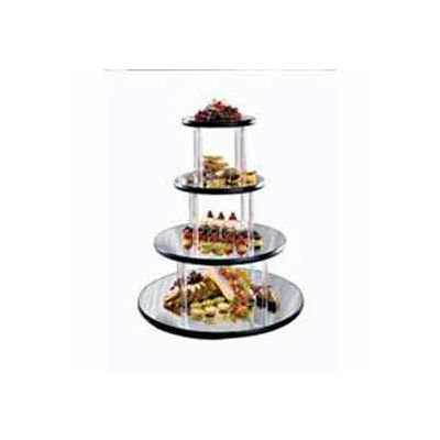 Geneva Lakeside 12" Round Stacking Glass Mirror Tray, 2271