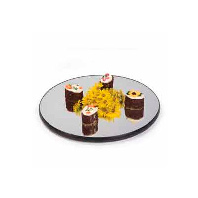 Geneva Lakeside 12" Round Rimless Glass Mirror Tray, 271