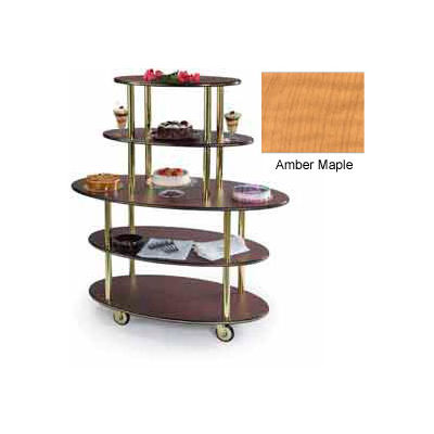 Geneva Lakeside Oval Dessert Display Cart w/ 5 Open Shelves, 37212-10