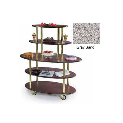 Geneva Lakeside Rounded Oval Dessert Display Cart w/ 5 Shelves, 37212-01