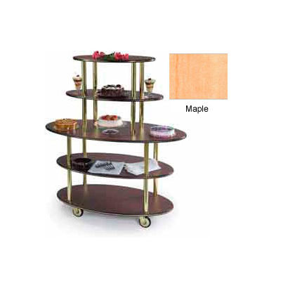Geneva Lakeside Rounded Oval Dessert Display Cart w/ 5 Open Shelves, 37212-03