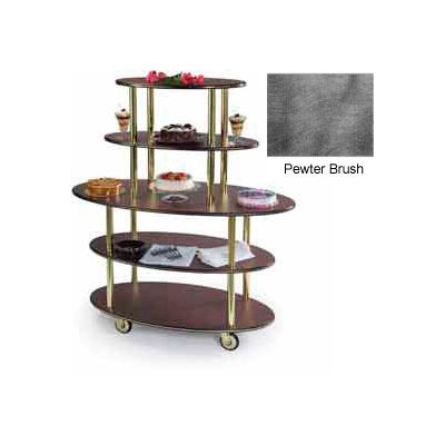 Geneva Lakeside Oval Dessert Display Cart w/ 5 Open Shelves, 37212-07