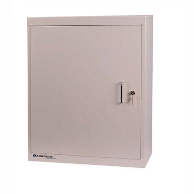 Lakeside® Narcotic Cabinet with 3 Adjustable Shelves, Single Door/Single Lock, Beige