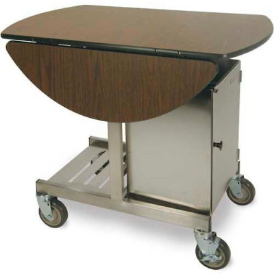 Genève Tri-Fold Leaf Room Service Cart/Table, ovale, 36" W x 31 L « H x 43" - 74405
