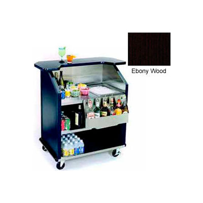 Geneva Lakeside 43" Portable Beverage Bar, SS Interior, 884-EbonyWood