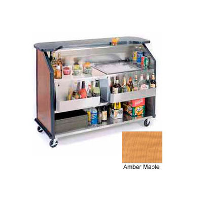 Geneva Lakeside 64" Portable Beverage Bar, Insulated Ice Bin, 887-AmberMaple