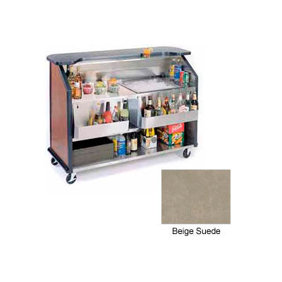 Geneva Lakeside 64" Portable Beverage Bar, Insulated Ice Bin, 887-BeigeSuede