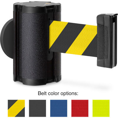 Barrière magnétique de ceinture rétractable de Lavi Industries, étui à rides noires W/10' Ceinture noire/jaune