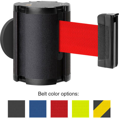 Barrière magnétique de ceinture rétractable de Lavi Industries, étui à rides noires W/15' Ceinture rouge
