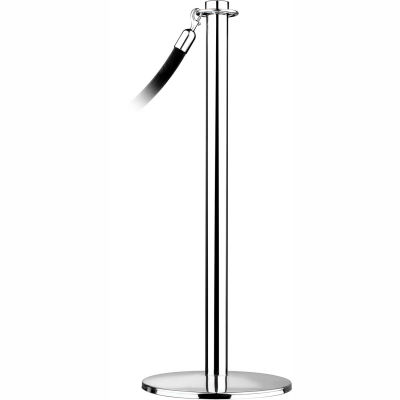 Tensator Post Rope Safety Crowd Control Queue Stanchion Universal Contemporary, Chrome poli