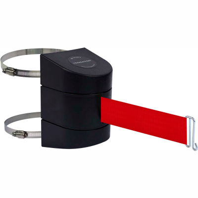 Tensabarrier®Warehouse Barrière de ceinture rétractable, ceinture rouge de 15 pi, étui noir