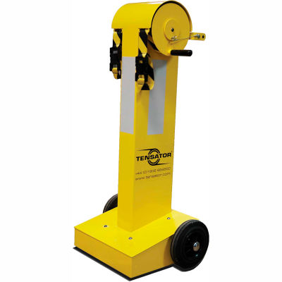 Tensabarrier Safety Crowd Control, Queue Barrier With 75' Black/Yellow Retractable Belt