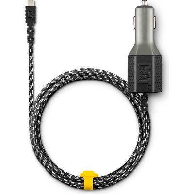 CHARGEUR de voiture USB simple DE CAT® - avec 6' USBC Cable