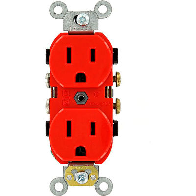 Leviton 5242-R 15 a, 125 v, prise de courant double, rouge - Qté par paquet : 10