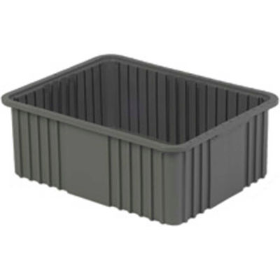 Boîte modulable LEWISBins NDC3080, 22-3/8 po x 17-3/8 po x 8 po, gris - Qté par paquet : 4