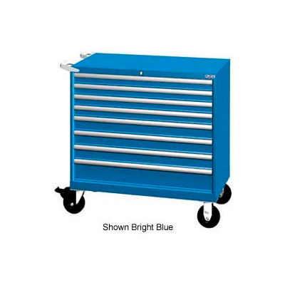 Lista 40-1/4" W Mobile Cabinet, tiroirs 8, 129 Compart - Classique bleu, clé identique