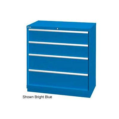 Cabinet de Lista 40-1/4" W tiroir, tiroir 4, 24 Compart - Bleu vif, sans serrure