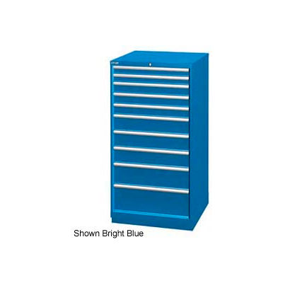 Lista 28-1/4" W Cabinet, tiroir 10, 161 Compart - Bleu vif, clé identique