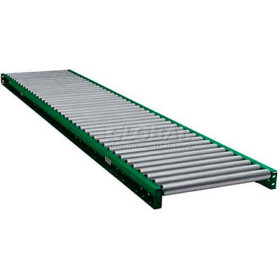 Ashland 10' Straight Roller Conveyor 31220 - 10" BF - Diamètre du rouleau 1,9" - Essieu centres 6"