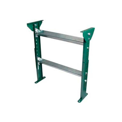 H-Stand Support for Ashland 12" OAW Skatewheel & 10" BF Roller Conveyor - 19-1/2" to 31"H