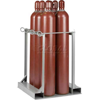 Little Giant® Vertical, 6 Cylinder, Gas Cylinder Pallet Stand, 33W x 36D  x 41H | B899738 - GLOBALindustrial.ca
