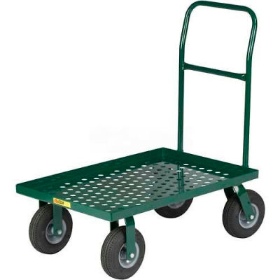 Little Giant® Nursery Platform Truck T820P-10SR-G-LU - Perforated 48 x 24 Lip Deck - 1200 Lb.