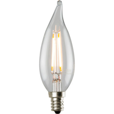 Luminance CA12 L7588-1 flamme pointe nostalgie conduit Filament ampoule claire E12 2W Base 200 Lumens 2700K