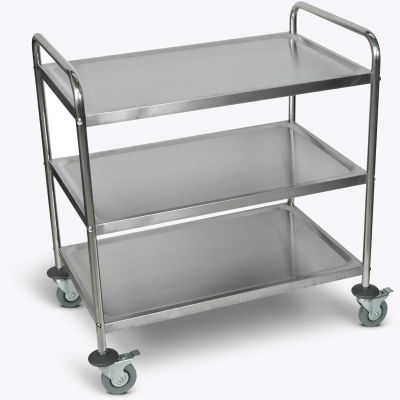 Luxor® ST-3 37"H Stainless Steel Transport Cart
